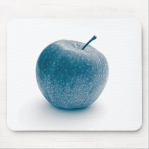 Blue apple design mouse pad