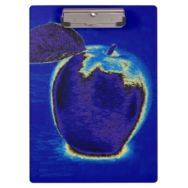 Blue Apple Painting Clipboard (Front)