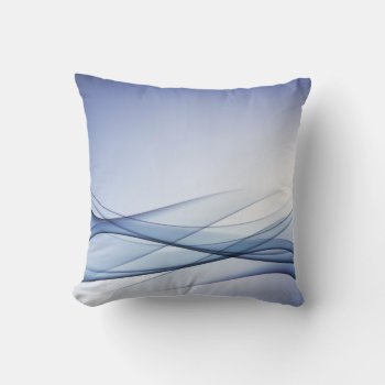 Blue Aqua Abstract Throw Pillow by FantasyPillows at Zazzle