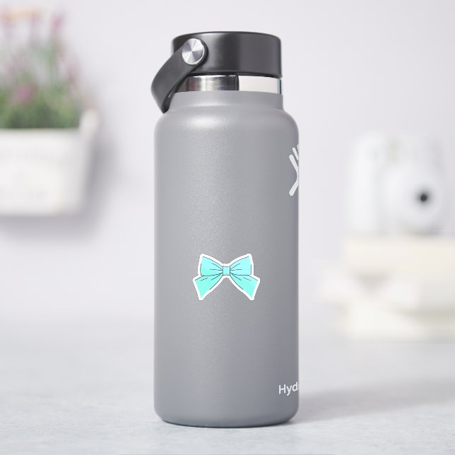Blue Aqua Bow Sticker (HydroFlask)