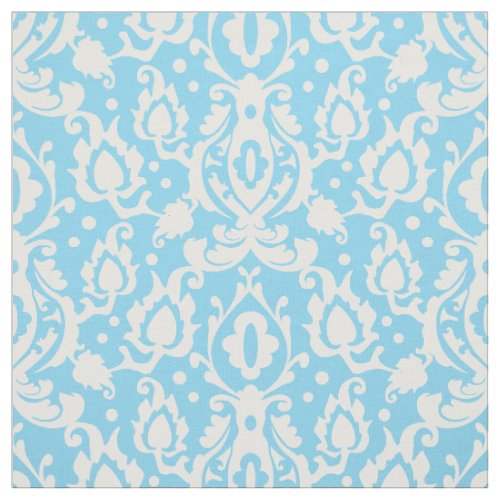 Blue Aqua Casbah Damask Fabric