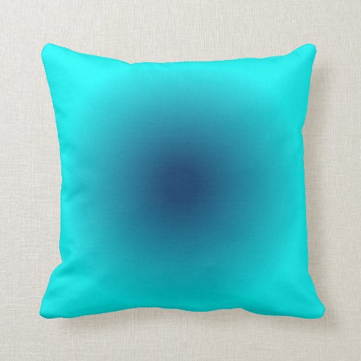 Blue Aqua Gradient Throw Pillow | Zazzle