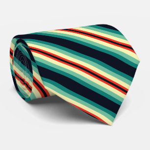 Blue Aqua Green Yellow Red Neck Tie