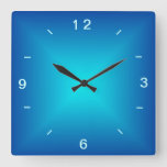 Blue Aqua Illuminated Design &gt; Plain Wall Clock