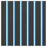 [ Thumbnail: Blue, Aqua, Light Cyan & Black Colored Pattern Fabric ]