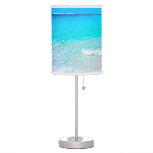 Blue Aqua Ocean Sea Beach Coastal Decor Table Lamp