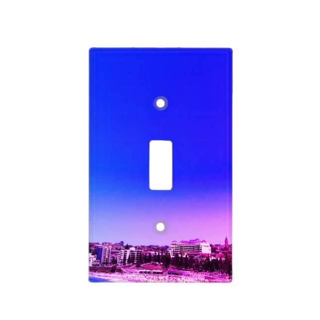 Blue Aqua Ocean Sea Beach Coastal Light Switch Cover (Front)