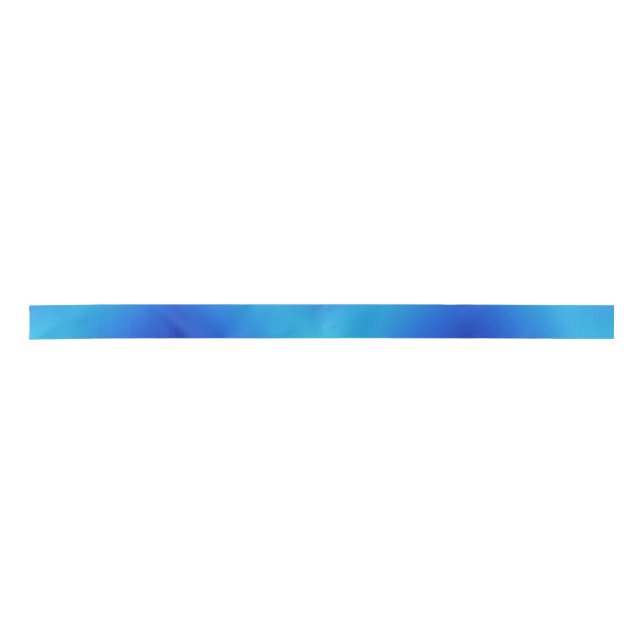 Blue Aqua Ombre Gradient Satin Ribbon (Front)