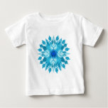 Blue aqua paisley sun mandala baby T-Shirt