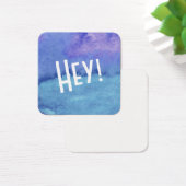 Blue, Aqua, Purple Watercolor with "Hey!" Notes (Desk)