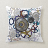 A World of Steam and Gears Throw Pillow for Sale by fkc666