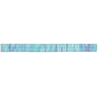 Blue Aqua Stripes Abstract Watercolor Hair Tie