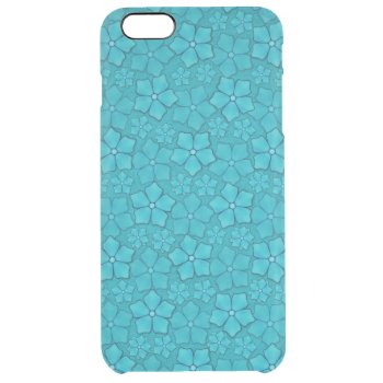 Blue Aquamarine Flower Petals Clear Iphone 6 Plus Case by sumwoman at Zazzle