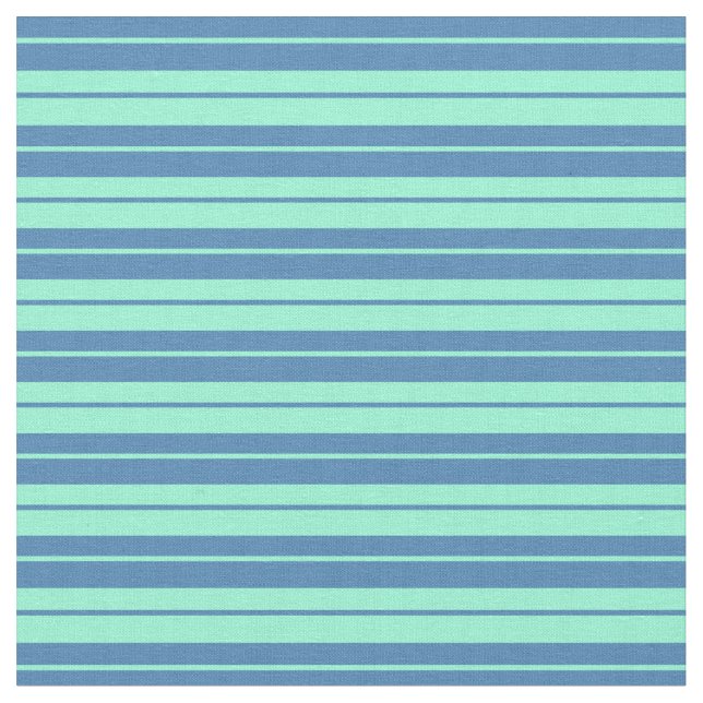 Blue & Aquamarine Pattern Fabric (Close Up)
