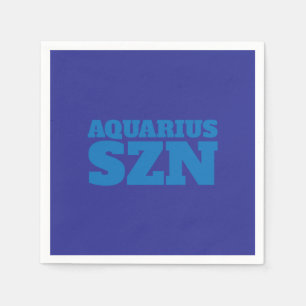 Blue Aquarius SZN Cool Napkins
