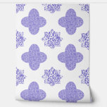 Blue Arabesque Floral Wallpaper Wallpaper