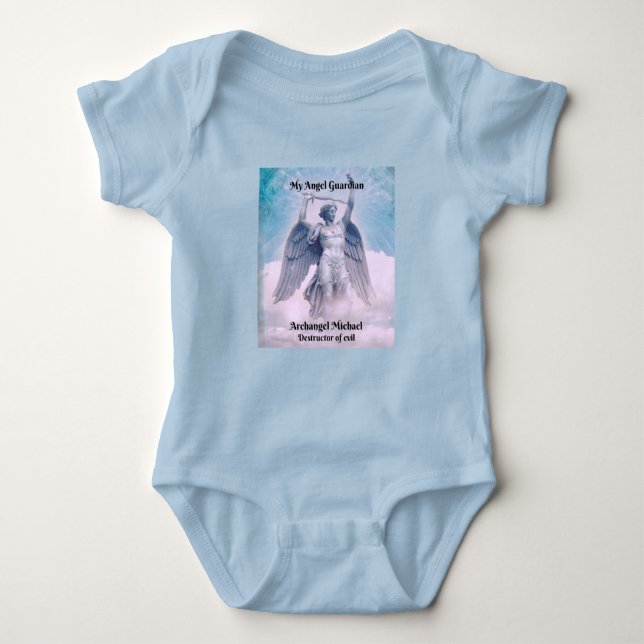 Blue Archangel Michael Baby Bodysuit (Front)