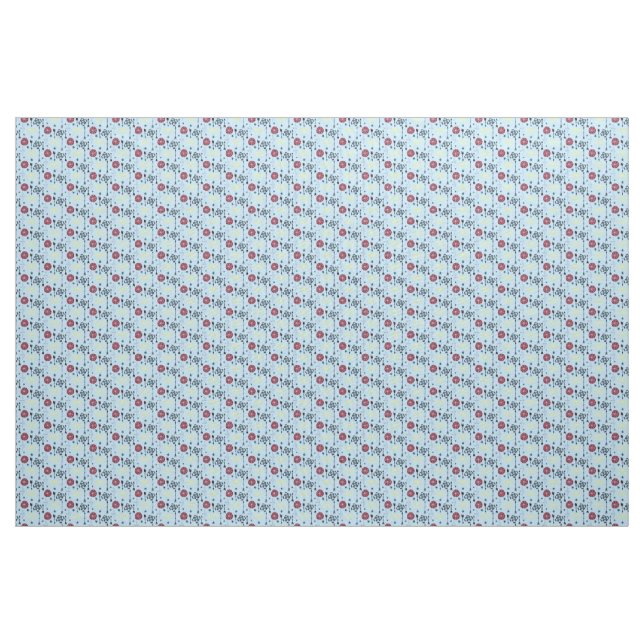 Blue Archery Bows Arrows and Targets Fabric (Yard)