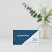 Blue Architectural Blueprint Business Card (Standing Front)