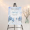 Blue Arctic Animals Baby Shower Welcome Sign