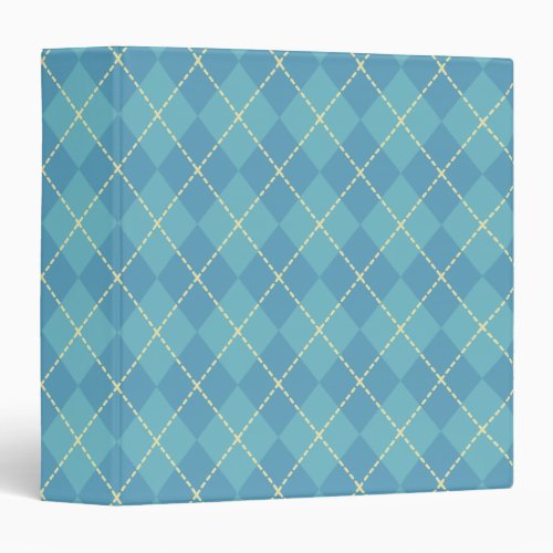 Blue Argyle Binder