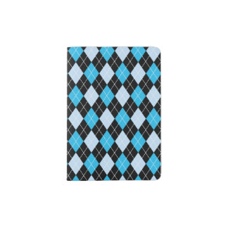 Blue Argyle Custom Passport Wallet Holder