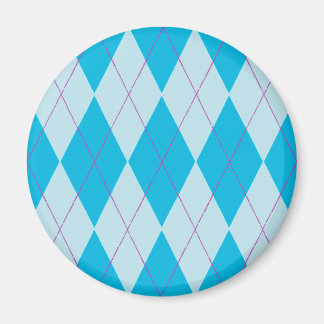 Blue Argyle Magnet