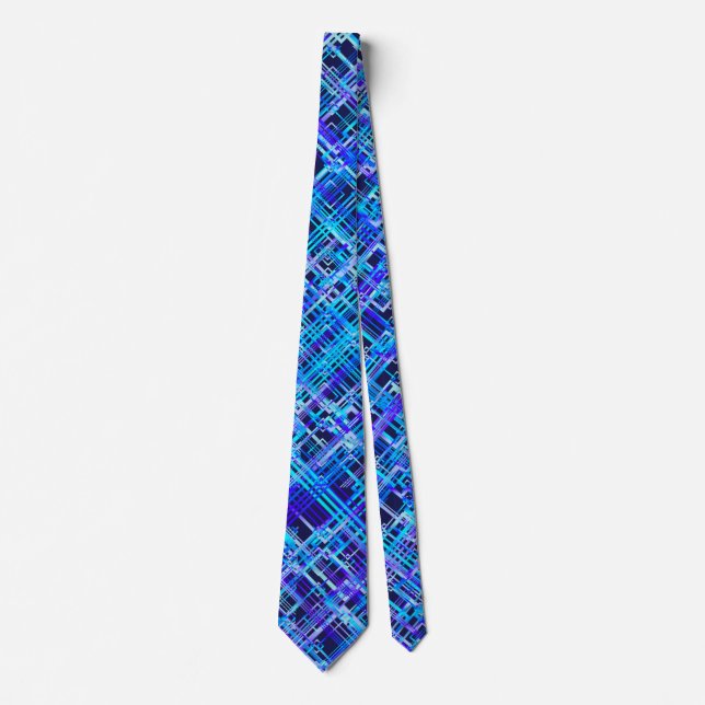 Blue Argyle on Navy Blue Tie (Front)