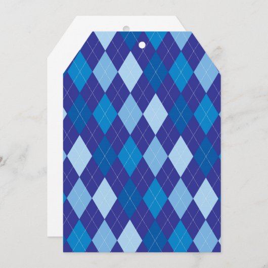 Blue argyle pattern (Front/Back)