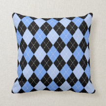 Blue Argyle Pattern American MoJo Pillows