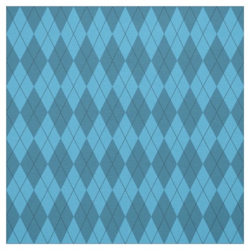 Blue Argyle Pattern Fabric