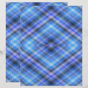 Blue Argyle Scrapbook Paper 2-Sided Page