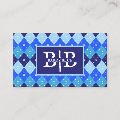 Blue Argyle Unique Business Branding Business Card