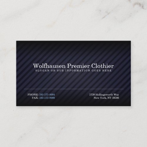 Blue Armani Suit Business Cards