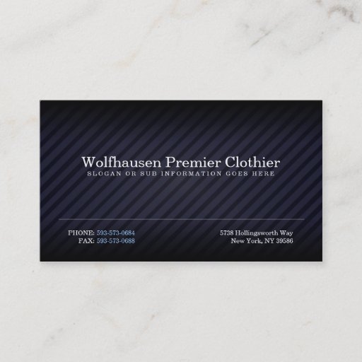 Customizable Blue Armani Suit Business Cards