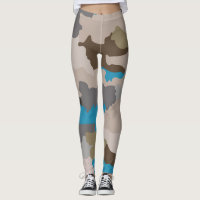 Blue Army Camo Leggings