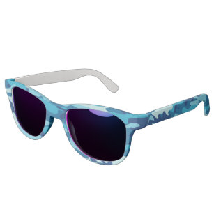 blue camo sunglasses