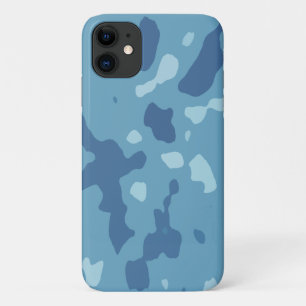 Blue Army Camouflage Pattern iPhone 11 Case