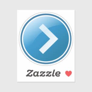Blue Arrow Button - Right Sticker