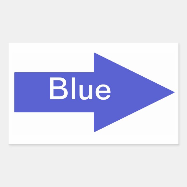 Blue Arrow Sign Sticker (Front)