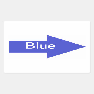 Blue Arrow Sign Sticker