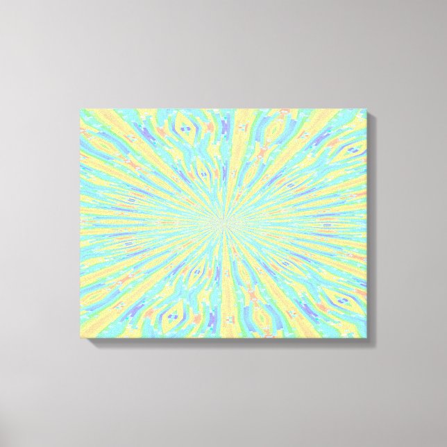 Blue Art Abstract Wrapped Art Canvas Print (Front)