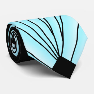 Blue Art Deco Design Neck Tie