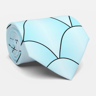 Blue Art Deco Design Neck Tie