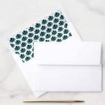 Blue Art Deco Design Wedding Envelope Liner