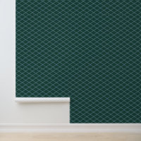 Blue Art Deco Diamonds on Green