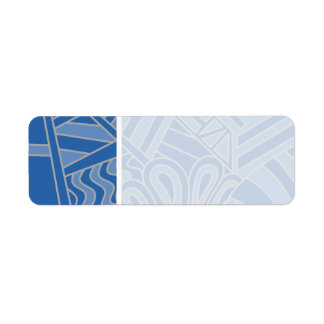 Blue Art Deco Style Design. Label