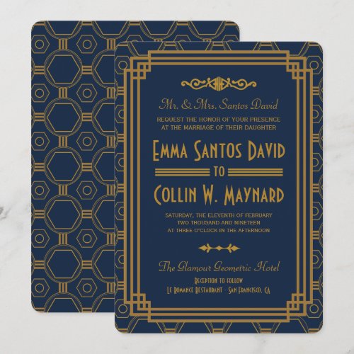 Art Deco Wedding Invitations