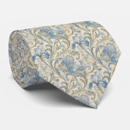 Blue Art Nouveau Necktie