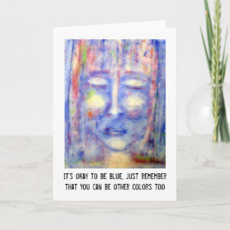 "Blue" Art & Quote Card